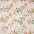 Beige Peach Floral Metallic Lurex Premium Pure Silk Chiffon Fabric 110 Cms Width South Korea-D28180 - Regal Fabrics