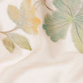 Beige Peach Floral Metallic Lurex Premium Pure Silk Chiffon Fabric 110 Cms Width South Korea-D28180 - Regal Fabrics