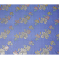 Royal Blue Floral Metallic Lurex Premium Pure Silk Chiffon Fabric 110 Cms Width South Korea-D28176 - Regal Fabrics