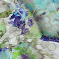 Vivid Jewel Tone Floral Pure Silk Crepe 140cm