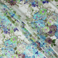 Vivid Jewel Tone Floral Pure Silk Crepe 140cm