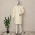 Beige Banarsi Silk Men's Kurta Pajama - D29277