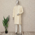 Beige Banarsi Silk Men's Kurta Pajama - D29277