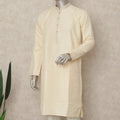 Beige Banarsi Silk Men's Kurta Pajama - D29277