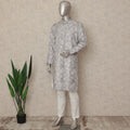 Grey Cotton Men's Kurta Pajama - D29323