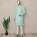 Blue Linen Men's Kurta Pajama - D29285