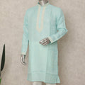 Blue Linen Men's Kurta Pajama - D29285