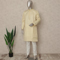 Beige Cotton Silk Men's Kurta Pajama - D29318