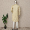 Beige Cotton Silk Men's Kurta Pajama - D29318