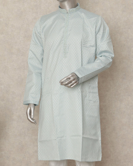 Blue Cotton Silk Men's Kurta Pajama - D29317