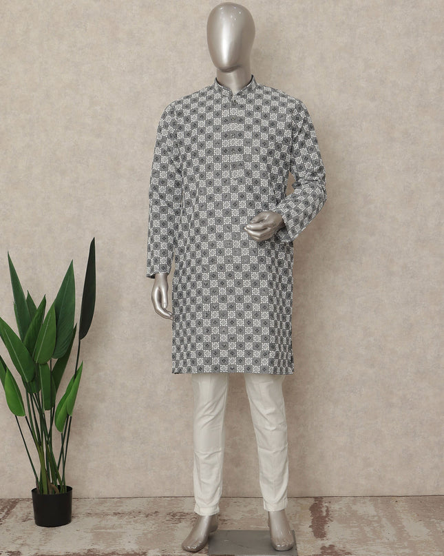 Multicolor Cotton Men's Kurta Pajama - D29282