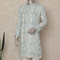 Green Cotton Men's Kurta Pajama - D29322