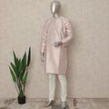 Pink Banarsi Silk Men's Kurta Pajama - D29280