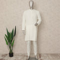 White Cotton Men's Kurta Pajama - D29286