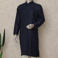Blue Cotton Men's Kurta Pajama - D29289