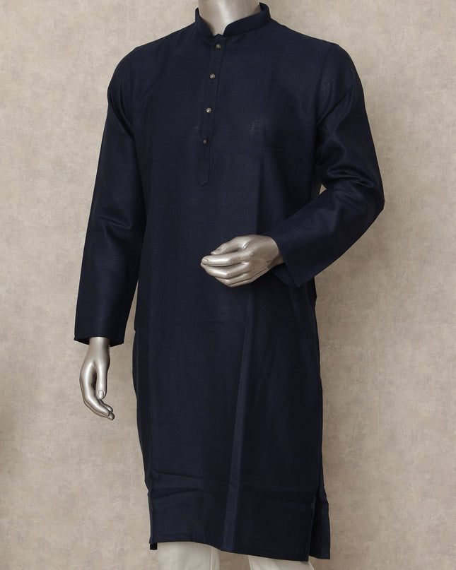 Blue Cotton Men's Kurta Pajama - D29289
