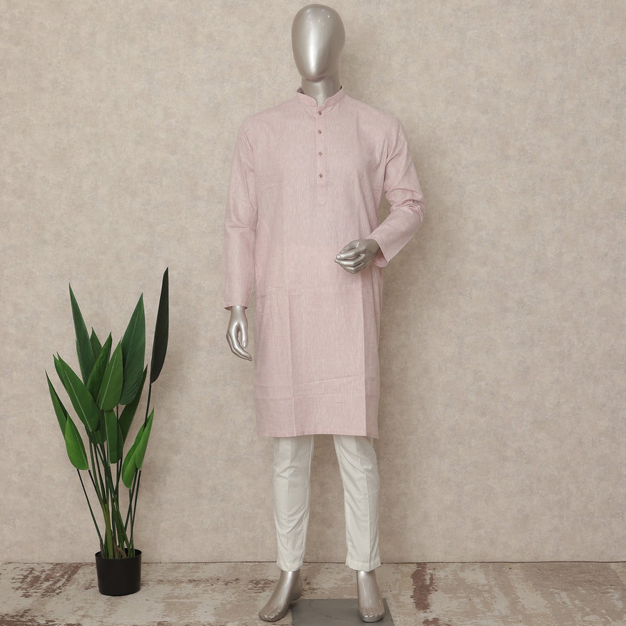 Pink Cotton Men's Kurta Pajama - D29290