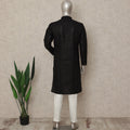 Black Cotton Men's Kurta Pajama - D29288