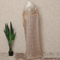 Light Pink Metallic French Chantilly Saree Lace With Stone Work Elegant Floral Net Design 5.5 Mtrs Length 110 Cms Width Premium Soft Sheer Fabric France Origin-D28927 Regal Fabrics