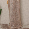 Light Pink Metallic French Chantilly Saree Lace With Stone Work Elegant Floral Net Design 5.5 Mtrs Length 110 Cms Width Premium Soft Sheer Fabric France Origin-D28927 Regal Fabrics
