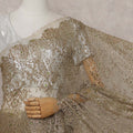 Gold French Chantilly Lace Saree | Regal