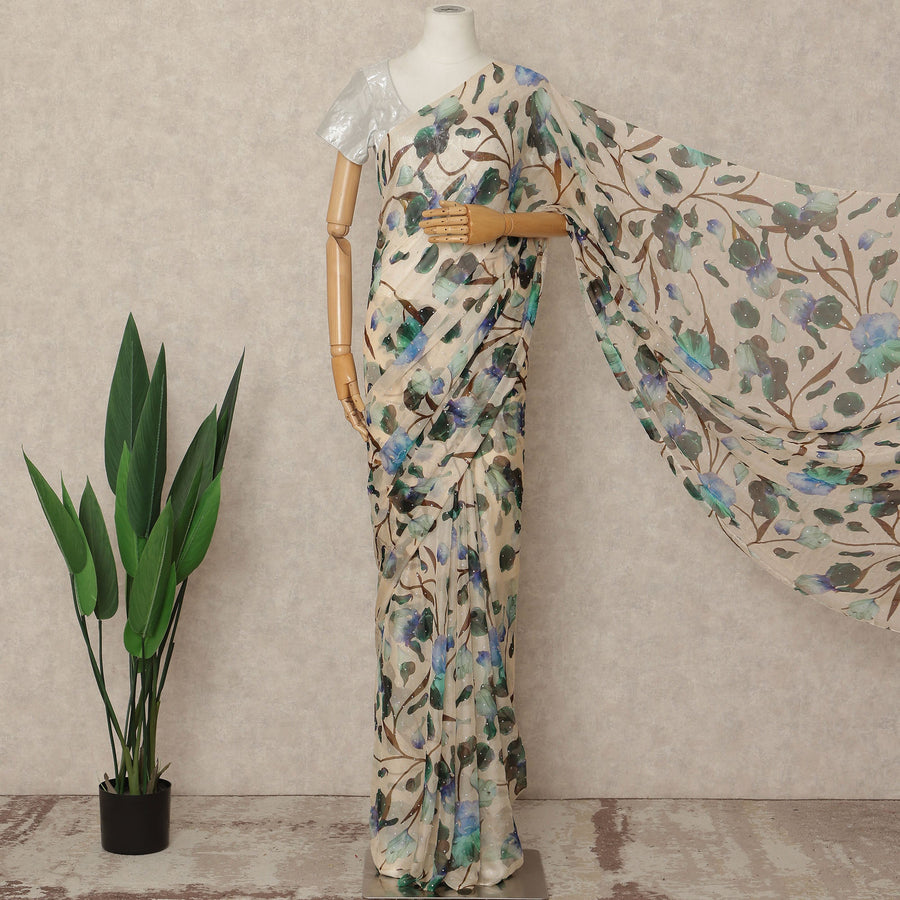 Earthy Chiffon Saree 110cm | Regal Fabrics