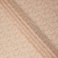 Peach Soft Floral Textured Print Cotton Lawn Fabric, 110 Cms Width, Made in India-D28288 - Regal Fabrics