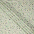 Mint Green Soft Floral Textured Print Cotton Lawn Fabric, 110 Cms Width, Made in India-D28293 Regal Fabrics