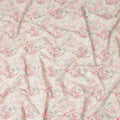 Off White Abstract Wave Print Cotton Lawn Fabric, 110 Cms Width, Made in India-D28281 - Regal Fabrics