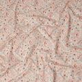 Peach Multicolor Abstract Floral Print Cotton Lawn Fabric, 110 Cms Width, Made in India-D28287 - Regal Fabrics