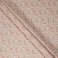 Peach Multicolor Abstract Floral Print Cotton Lawn Fabric, 110 Cms Width, Made in India-D28287 - Regal Fabrics