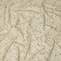 Pale Yellow Soft Floral Print Cotton Lawn Fabric, 110 Cms Width, Made in India-D28290 - Regal Fabrics