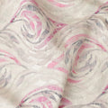 Off White Abstract Wave Print Cotton Lawn Fabric, 110 Cms Width, Made in India-D28282 - Regal Fabrics