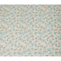 Beige Blue Abstract Floral Sketch Print Cotton Lawn Fabric, 110 Cms Width, Made in India-D28285 - Regal Fabrics