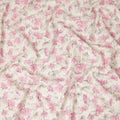 Beige Pink Abstract Floral Sketch Print Cotton Lawn Fabric, 110 Cms Width, Made in India-D28284 - Regal Fabrics