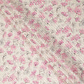 Beige Pink Abstract Floral Sketch Print Cotton Lawn Fabric, 110 Cms Width, Made in India-D28284 - Regal Fabrics