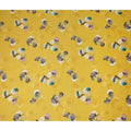 Mustard Yellow Floral Printed Viscose Crepe Fabric Soft Lightweight Draping Multicolor Flower Print Dressmaking Sewing Craft Apparel Material 110 Cms Width Made In India-D28389