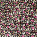 Black Paisley Floral Printed Viscose Crepe Fabric Soft Lightweight Draping Multicolor Flower Paisley Print Dressmaking Sewing Craft Apparel Material 110 Cms Width Made In India-D28391