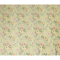 Sage Green Floral Printed Viscose Crepe Fabric Soft Lightweight Draping Multicolor Botanical Flower Print Dressmaking Sewing Craft Apparel Fabric 110 Cms Width Made In India-D28398