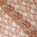 Terracotta Orange Magnolia Floral Botanical Print Viscose Georgette Fabric Soft Lightweight Flowing Elegant Floral Dressmaking Sewing Material 110 Cms Width Made in India-D28241