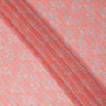 Coral Pink Paisley Floral Print Viscose Georgette Fabric Soft Lightweight Flowing Dressmaking Sewing Material Ornamental Paisley Printed Fabric 110 Cms Width Made in India-D28230
