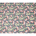 Charcoal Blue Large Poppy Floral Print Viscose Georgette Fabric Soft Lightweight Flowing Botanical Dressmaking Sewing Material Elegant Floral Printed Fabric 110 Cms Width Made in India-D28236