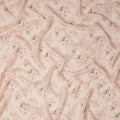 Beige Pink Delicate Floral Rose Bouquet Print Viscose Georgette Fabric Soft Lightweight Flowing Dressmaking Sewing Material Floral Grid Design Fabric 110 Cms Width Made in India-D28221