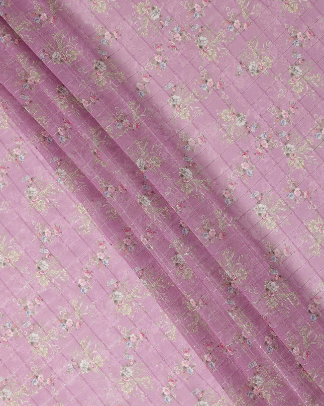 Pink Delicate Ditsy Floral Bouquet Print Viscose Georgette Fabric Soft Lightweight Flowing Dressmaking Sewing Material Botanical Flower Printed Fabric 110 Cms Width Made in India-D28223