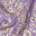 Purple Vintage Floral Garden Print Viscose Georgette Fabric Soft Lightweight Flowing Dressmaking Sewing Material Botanical Flower Printed Fabric 110 Cms Width Made in India-D28222