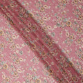 Pink Vintage Floral Garden Print Viscose Georgette Fabric Soft Lightweight Flowing Dressmaking Sewing Material Botanical Flower Printed Fabric 110 Cms Width Made in India-D28220