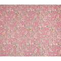 Pink Vintage Floral Garden Print Viscose Georgette Fabric Soft Lightweight Flowing Dressmaking Sewing Material Botanical Flower Printed Fabric 110 Cms Width Made in India-D28220