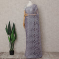 Dusty Lavender Chantilly Lace Saree - D31674