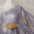 Dusty Lavender Chantilly Lace Saree - D31674