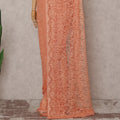 Coral Peach French Chantilly Lace Saree 5.5m